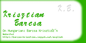 krisztian barcsa business card